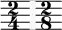  << \relative { \omit Staff.Clef \override Staff.BarLine.color = #(rgb-color 0.972 0.976 0.98) \override Staff.BarLine.hair-thickness = #8 \time 2/4 \set Timing.measureLength = #(ly:make-moment 1/8) s8 \time 2/8 \set Timing.measureLength = #(ly:make-moment 1/8) s8 \bar ""} >> 