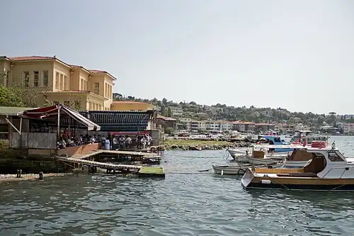 De zuidkant van de haven in Çengelköy