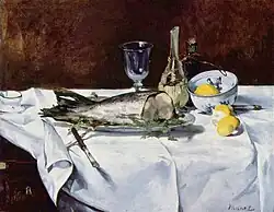 Stilleven met karper Édouard Manet