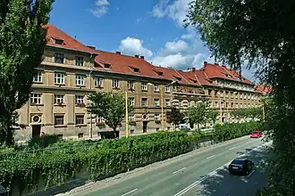 Staatswoningen van de Tsjecho-Slowaakse ambtenaren in de Štefánikova-straat.
