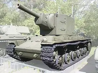 Het enige nog bestaande exemplaar van een KV-2, in Moskou
