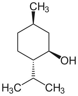 Structuurformule van L-(–)-menthol