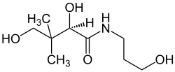Structuurformule van D-panthenol