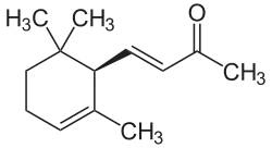 Structuurformule van α-jonon