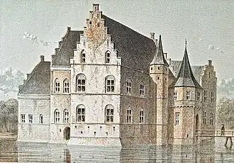 Het voormalige kasteel op Liauckama State