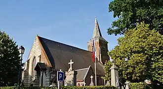De Sint-Kwintenskerk in Broksele