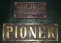 Fabrieksplaat van Pionér, behorend bij de nieuwbouwketel uit 1910