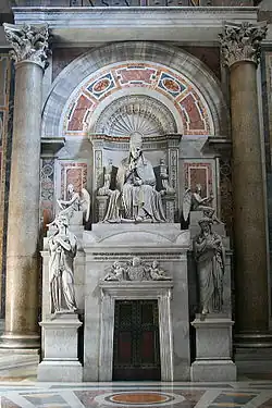 Graf van paus Pius VII in de Sint-Pietersbasiliek in Rome