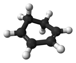 Molecuulmodel van 1,3-cyclohexadieen