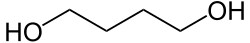 Structuurformule van 1,4-butaandiol