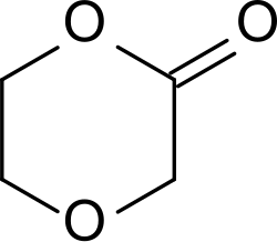 Structuurformule van p-dioxanon