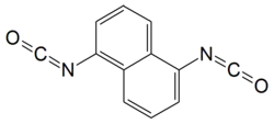 Structuurformule van 1,5-naftaleendi-isocyanaat