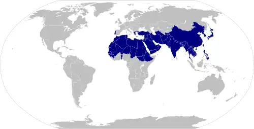 De landen in het 10/40-venster