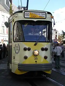 PCC met aanduiding 100 jaar Gentse tram.