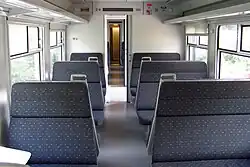 Interieur 2de klasse van een gemoderniseerd stel