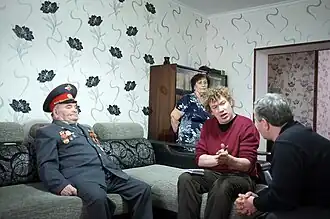 Arnold van Bruggen aan het werk in Machatsjkala, Dagestan voor The Sochi Project. Foto: Rob Hornstra.