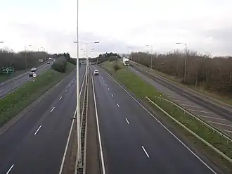 De kruising van de A47 bij Dogsthorpe