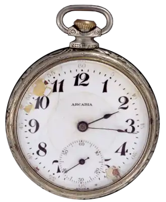 Zakhorloge van Arcadia uit 1859.