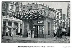 Het toegangsgebouw op8 november 1919