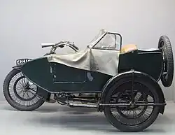 Omdat alle wielen uitwisselbaar waren, hadden ook het zijspan- en het reservewiel de poelies voor de dummy belt rim brakes