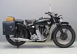 Matchless G3 (350 cc), ca. 1940. De machine is al bijzonder sober uitgevoerd omdat veel materialen, zoals chroom, voor de oorlogsproductie gebruikt werden.