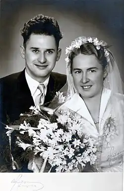 1953 trouwfoto Jan en Joke