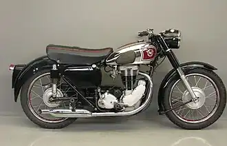 Matchless G3/LS (350&nbsp;cc eencilinder) uit 1956.