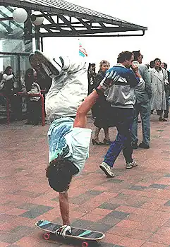 Handstand, Hans Smit, Scheveningen, 1989