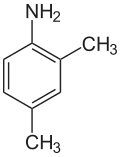 Structuurformule van 2,4-xylidine