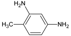Structuurformule van 2,4-tolueendiamine