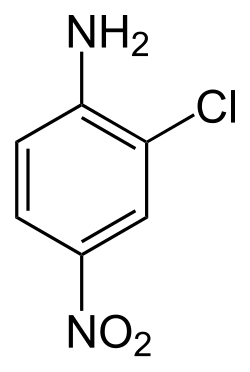 Structuurformule van 2-chloor-4-nitroaniline