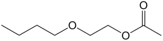 Structuurformule van 2-butoxyethylacetaat