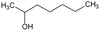 Structuurformule van 2-heptanol