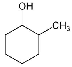 Structuurformule van 2-methylcyclohexanol