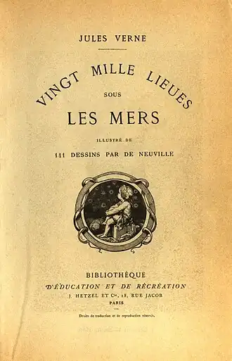 Titelpagina van Vingt mille lieues sous les mers