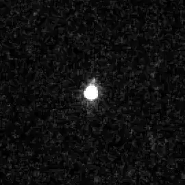 De planetoïde en zijn maan.