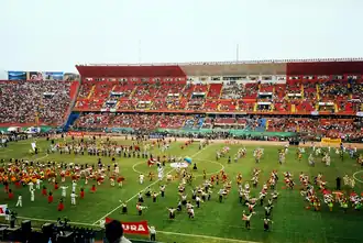 Foto van de finale tussen Brazilië en Argentinië op 25 juli.