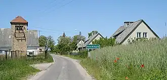 Stare Biskupice gezien vanaf het zuiden