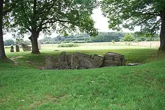 De Dolmen van Oppagne, gezien vanuit het noordwesten