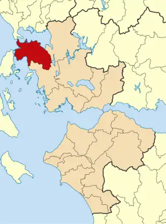 Kaart van Aktio-Vonitsa