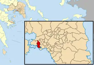 Kaart van Keratsini-Drapetsona