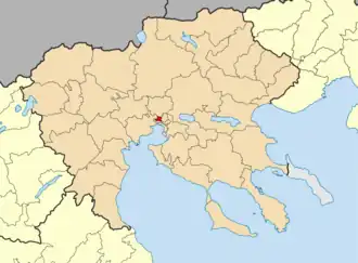 Kaart van Kordelio-Evosmos