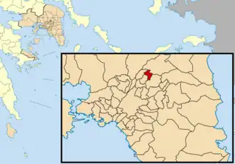 Kaart van Lykovrysi-Pefki