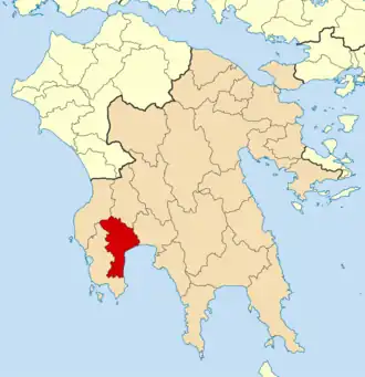 Kaart van Messini / Messina