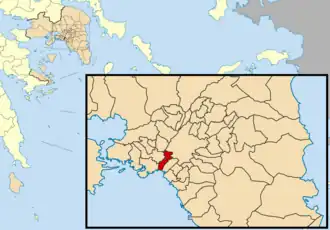 Kaart van Moschato-Tavros