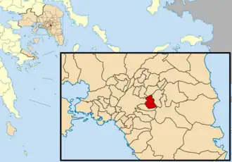 Kaart van Papagou-Cholargos