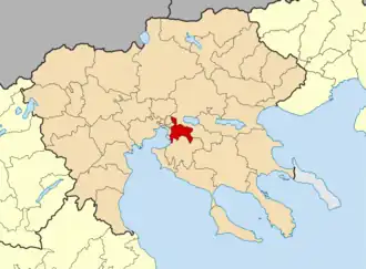 Kaart van Pylaia-Chortiatis