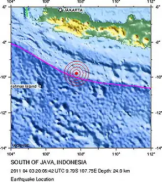 Aardbeving Java april 2011