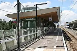 Overkapping westelijke perron