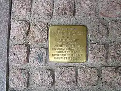 Foto van een Stolperstein.